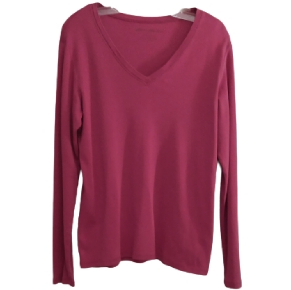 Eddie Bauer Purple Long Sleeve Top L